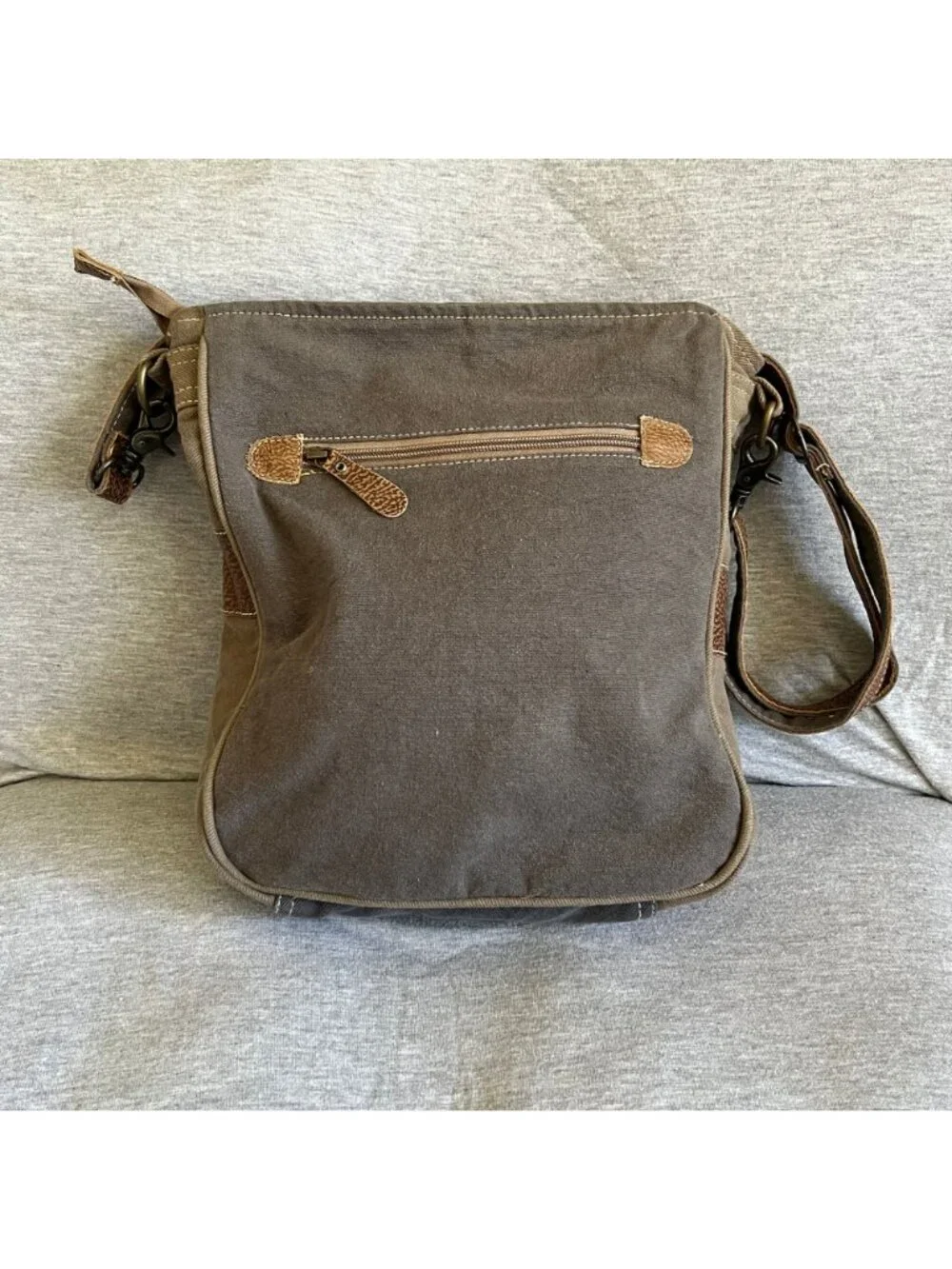 Myra Bag Blossom Floral Canvas Crossbody Bag With Leather Accents & Adjustable S - Picture 2 of 12